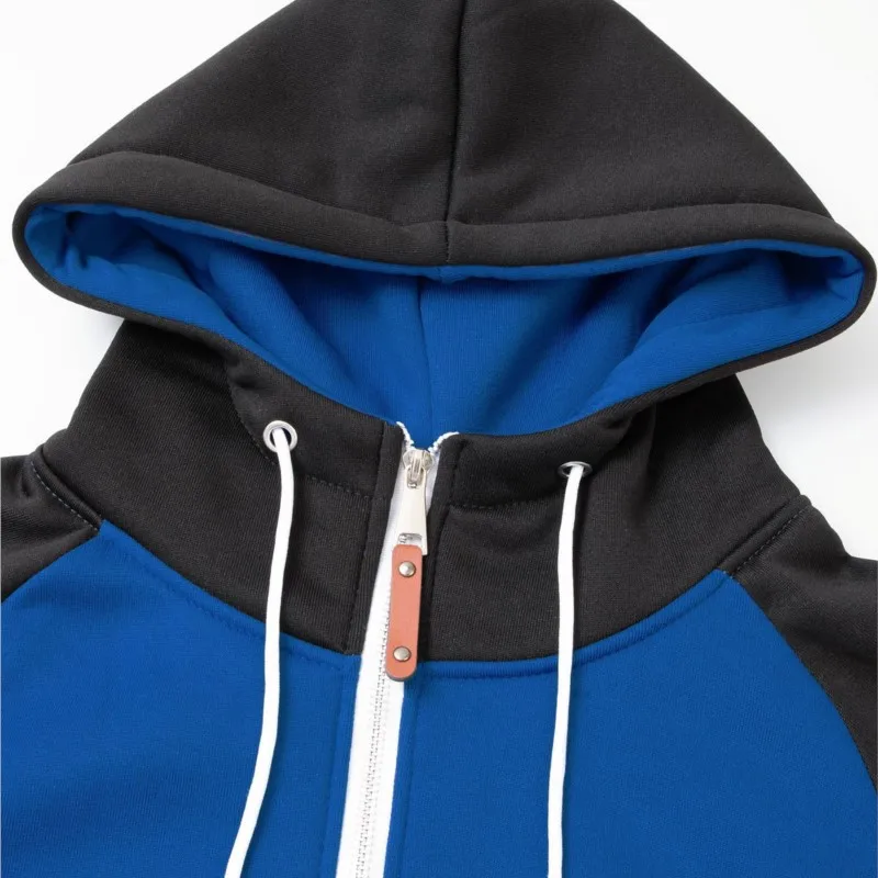 Automne hiver nouveaux sweats à capuche pour homme vêtements mode décontracté velours chaud fermeture éclair à capuche pull en plein air course sweat à capuche