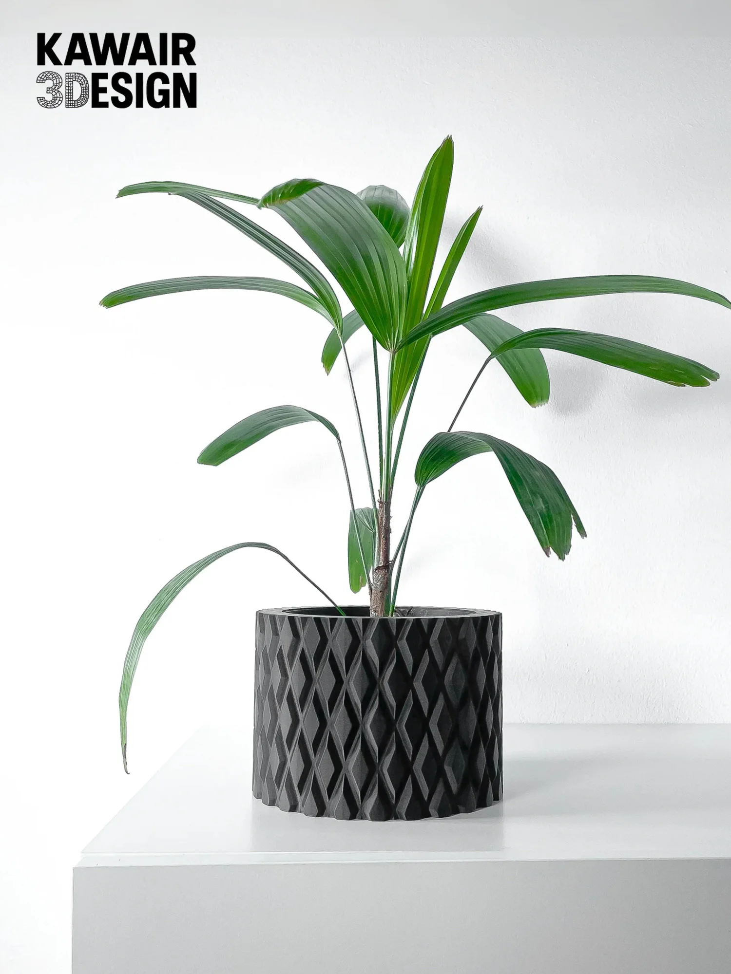 

3D Printed Flower Pot Line Texture Square Rhombus Combination Modern Home Decor Sustainable maceta