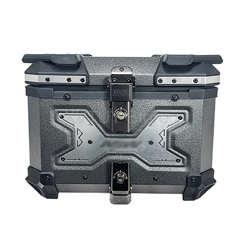 

45л 55л Универсальный мотоциклетный задний верхний багажник, ящик для хранения шлема, замок для ключей, водонепроницаемый хвостовой ящик для инструментов, алюминий с ЧПУ