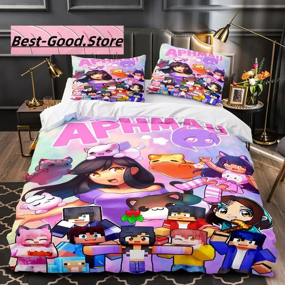 3D Print Aphmau Jessica Bravura Bedding Set Boys Girls Twin Queen King Size Duvet Cover Pillowcase Bed boys Adult Bedroom