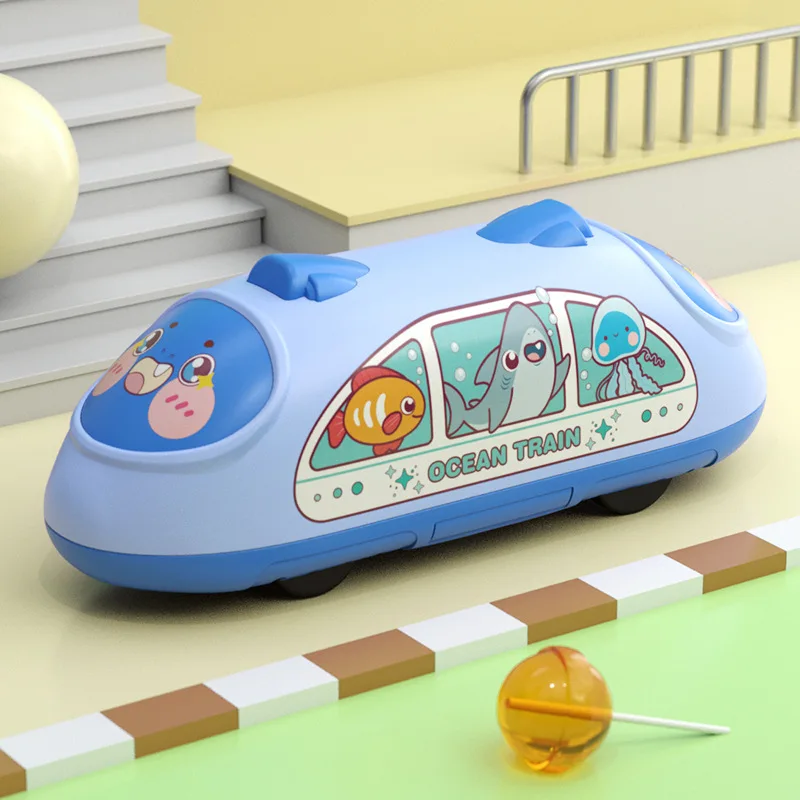 Mini podwójny samochód bezwładnościowy Cartoon szybki pociąg pojazd kolejowy zabawki dla dzieci prezent imitacja modelu samochodu metra zabawka