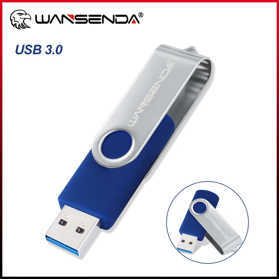 

New Wansenda USB 3.0 Flash Drive Rotation Pen Drive 16GB 32GB 64GB 128GB 256GB High Speed Pendrive USB Memory Stick