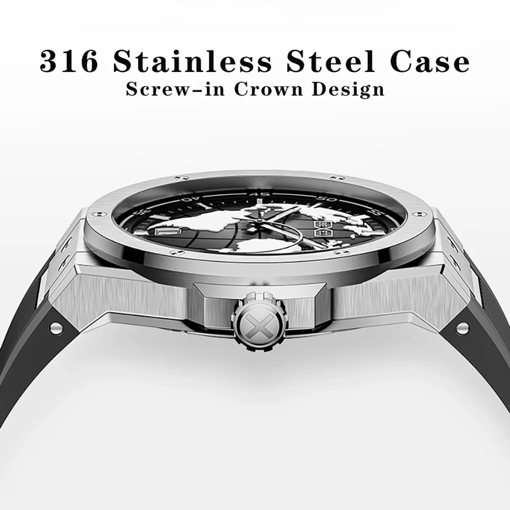 BEXEI Watch Mens Automatic Mechanical Sapphire Waterproof Watches for man Super Luminous Stainless Steel Simple Wristwatch 9136