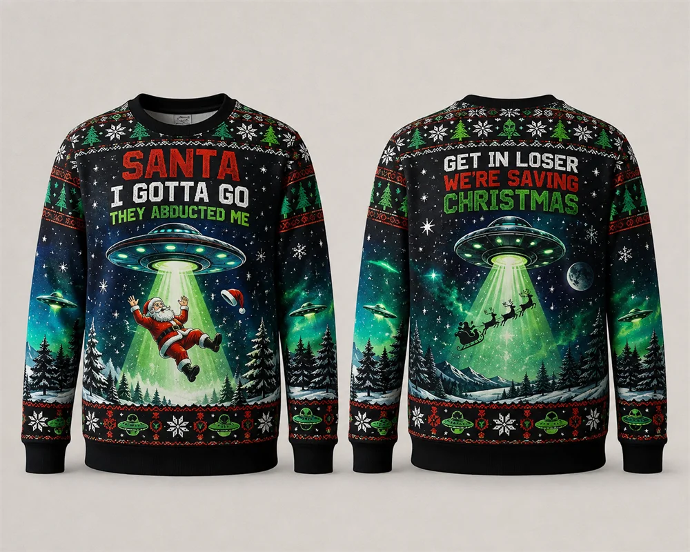 เสื้อสเวตเตอร์คริสต์มาสลายกราฟ - 3D Printing Xmas บทวิจารณ์และราคา