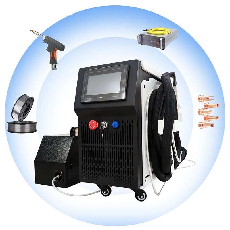 Tragbare automatische Laserschweiß- und Schneidreinigungsmaschine 4-in-1 1500 W 2000 W Laserschweißgerät für die Metallreparatur