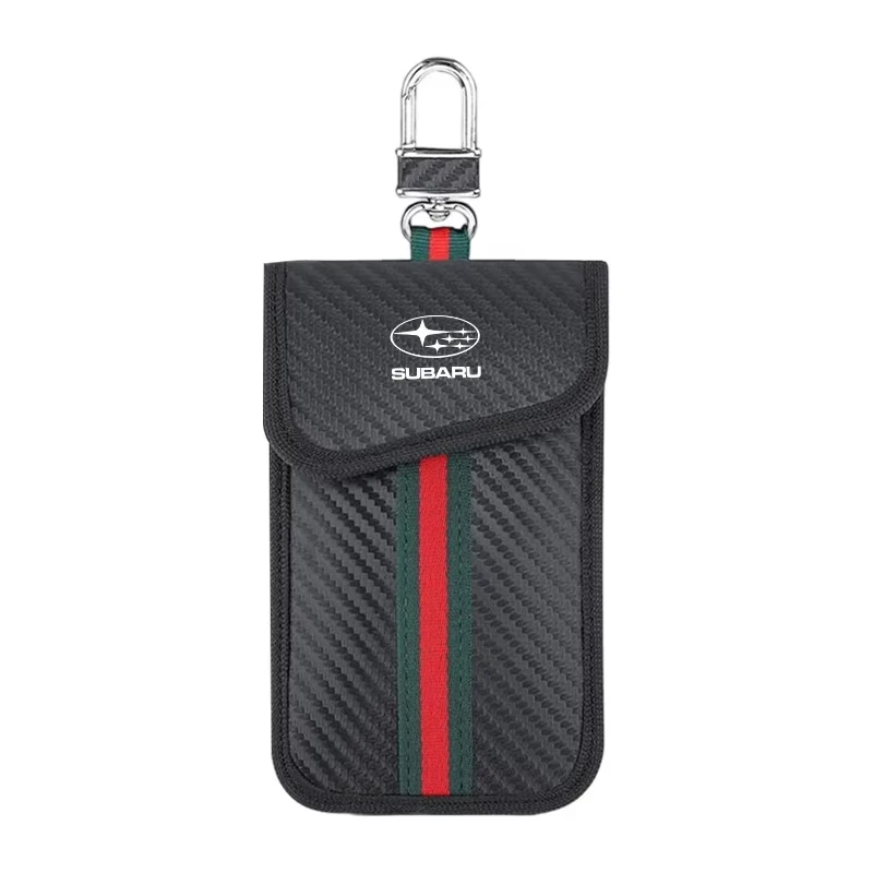 RFID Anti Theft Car Key Signal Blocking Pouch Keyfob Case For Subaru WRX Forester Outback Crosstrek Legacy Impreza Accessories view 4