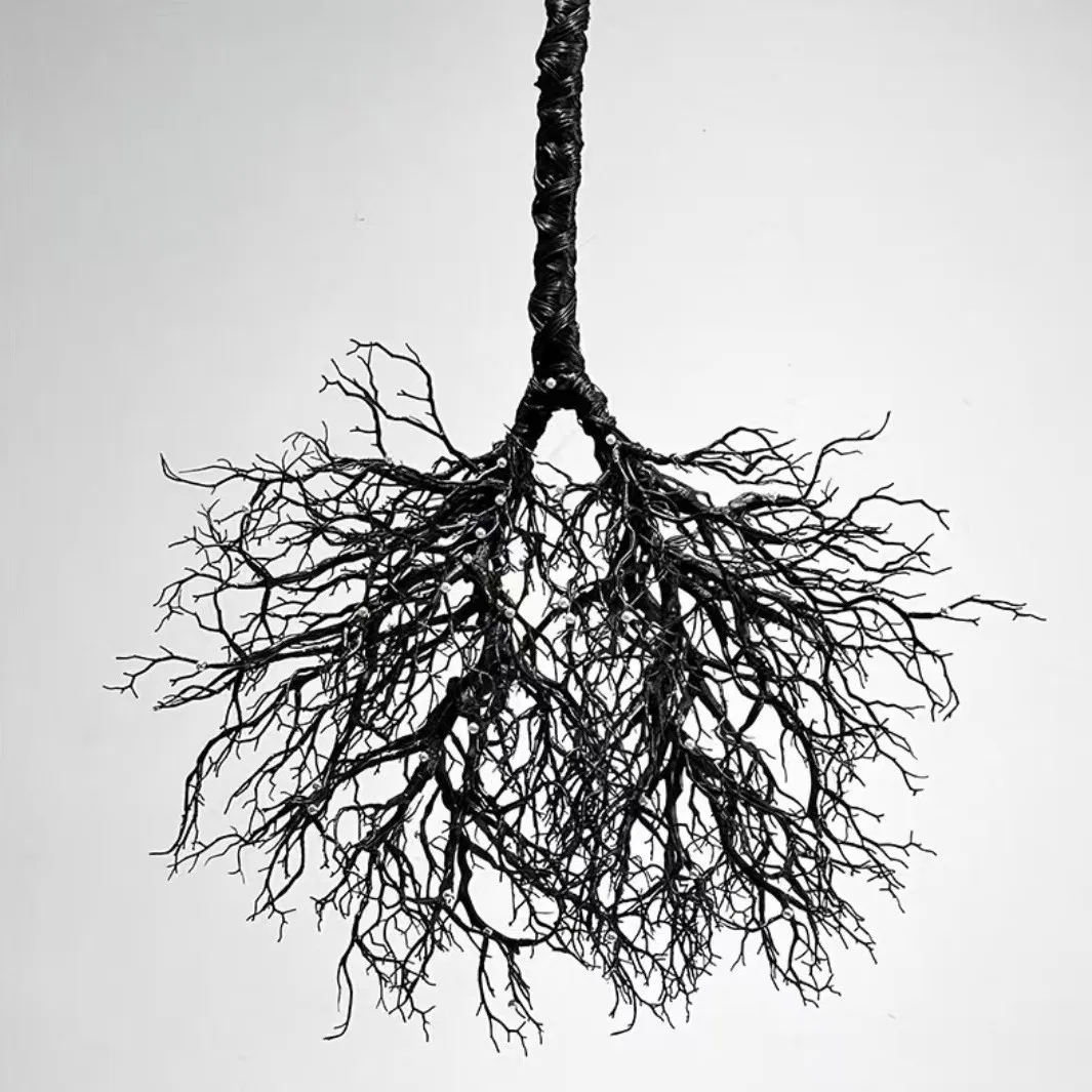 Creative suspension decoration simulation flower ornament hotel lobby hall sales office green plant pendant installation art