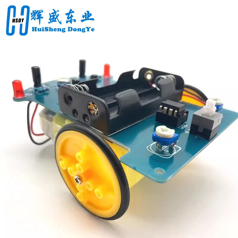 D2-7 Smart Car Project Kits Line Following Robot Intelligent Tracking Car Kit Welding DIY Electronic Parts