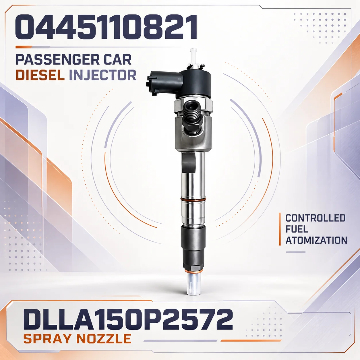 Passenger Car Diesel Injector 0445110821 For DLLA150P2572 Spray Nozzle Supporting Controlled Fuel Atomization In Engines.LJ0930