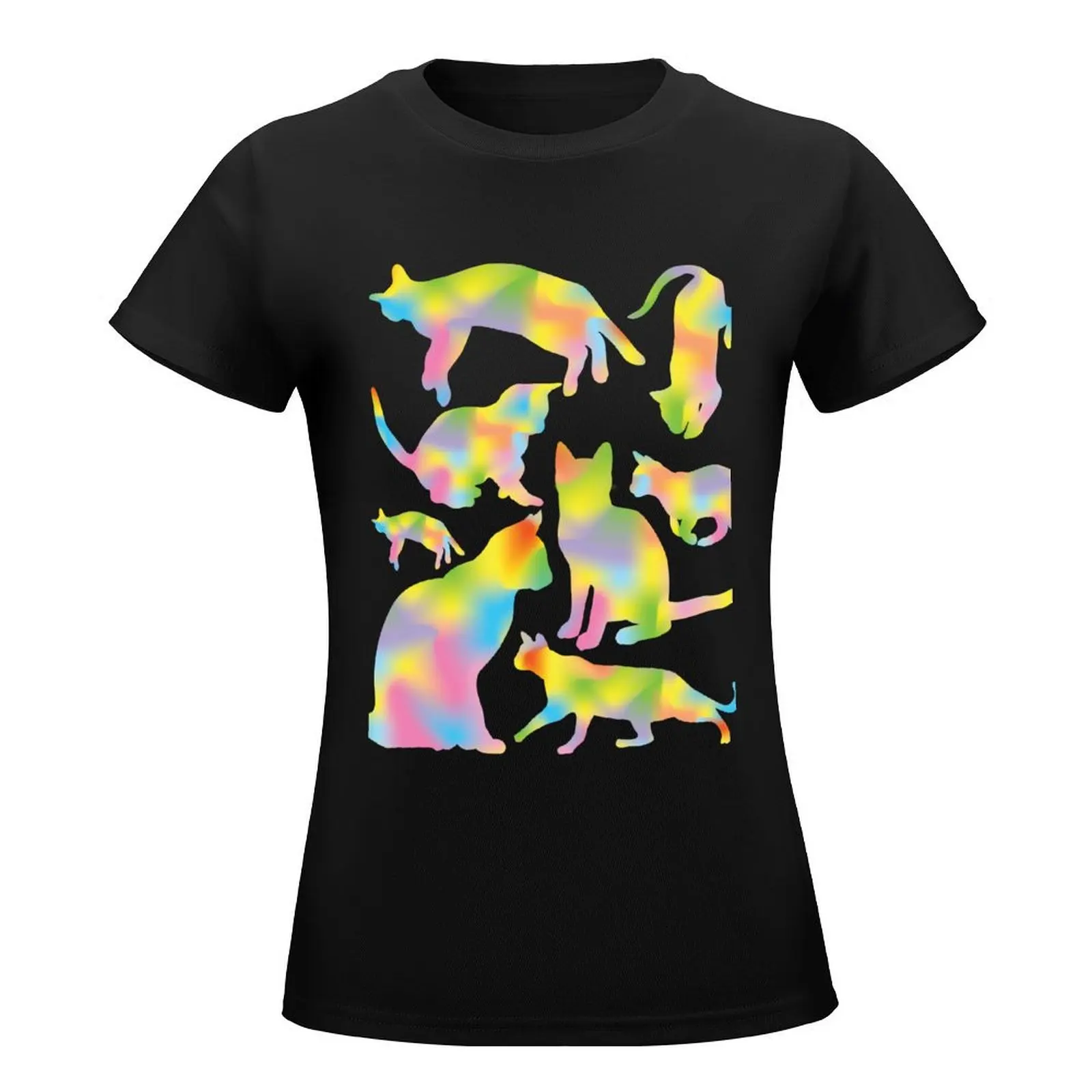 Rainbow Cats T-Shirt plus size tops funnys tees plus sizes clothes for woman