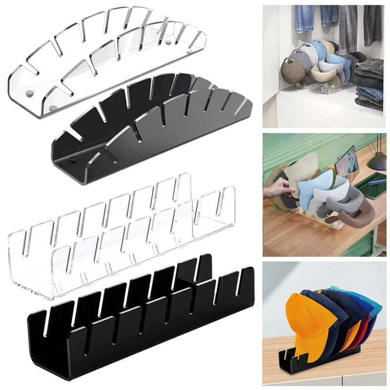 1/2 個アクリル帽子ラックコートラック家庭用家具リビングルーム家具野球帽ホルダーホーム 7 スロット野球帽ラック収納