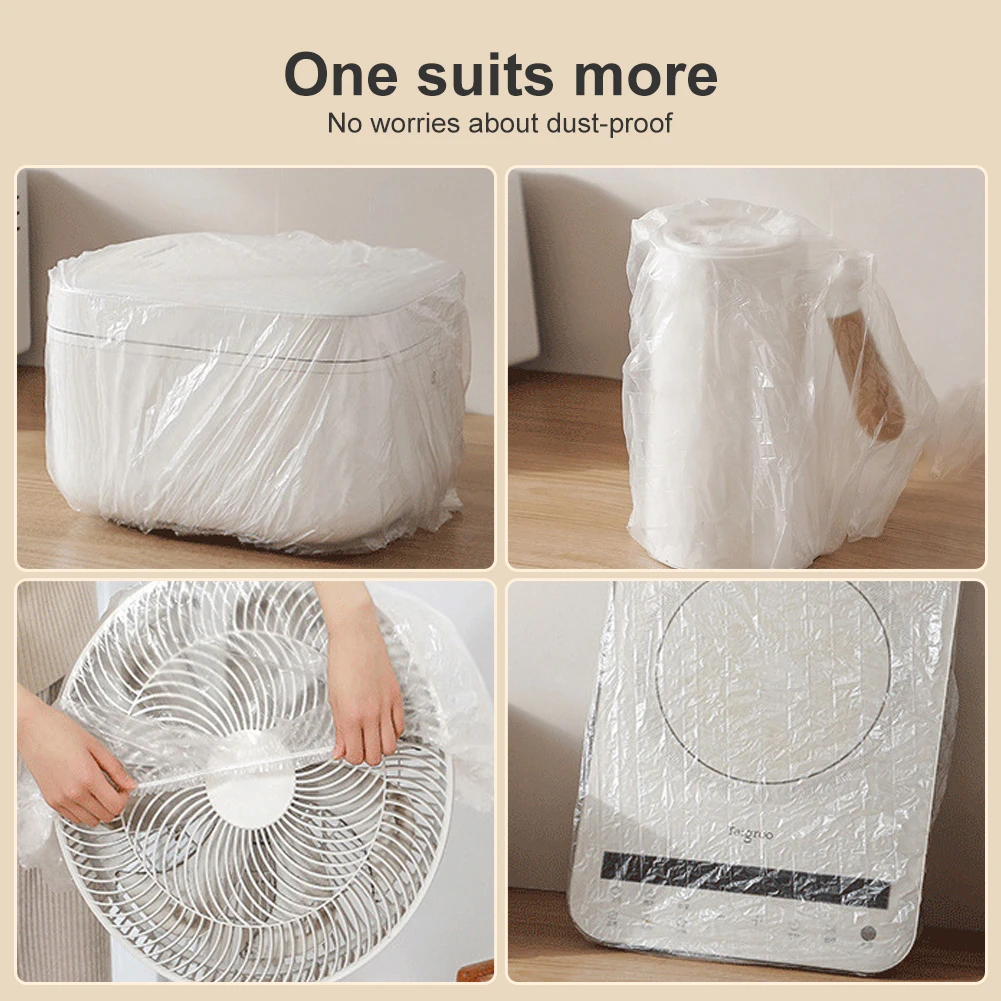 10/30 buah 80-120CM penutup plastik furnitur tahan debu sekali pakai tebal Upgrade Kain Drop untuk kompor listrik Oven kipas listrik