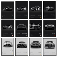 Renowned Car 918 GT3 M5 RS6 SVJ Art Poster, High-definition Canvas Printing Art Canvas Painting, Used for Home Wall Decoration