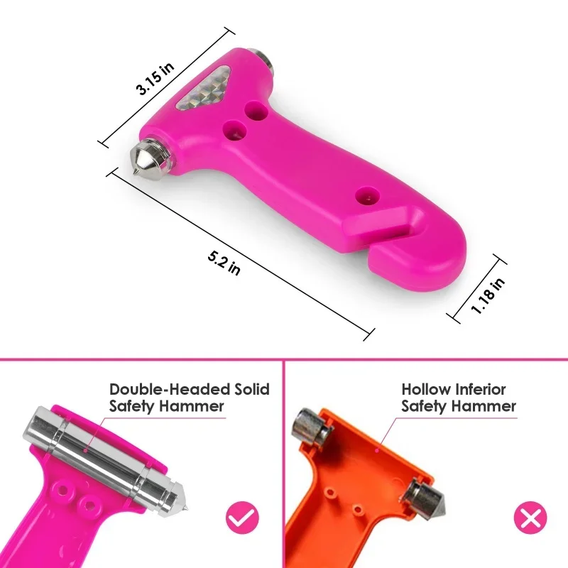 Portable Car Escape Safety Hammer 2 In 1 Window Glass Breaker Seat Belt Cutter Emergency Life Saving Tool For Car Truck SUV Bus