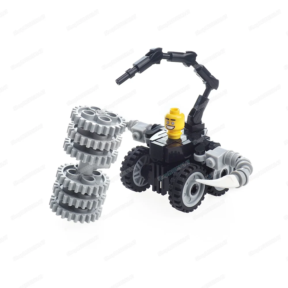 Toilet Figures Wheels Chariot Building Block Assembly Moc Gear Weapons Equipment Chase Battle Scene Model Children Gift Boy Toys