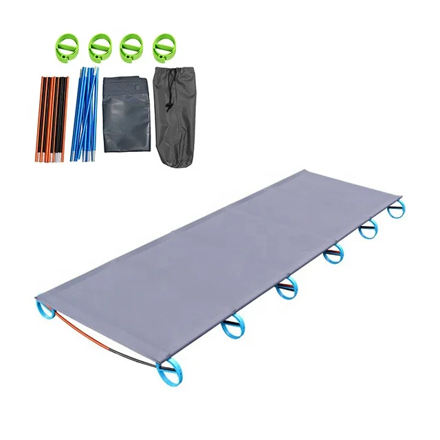 

ultralight portable single camping cot bed travel tent bed aluminium alloy outdoor camping hiking fishing folding