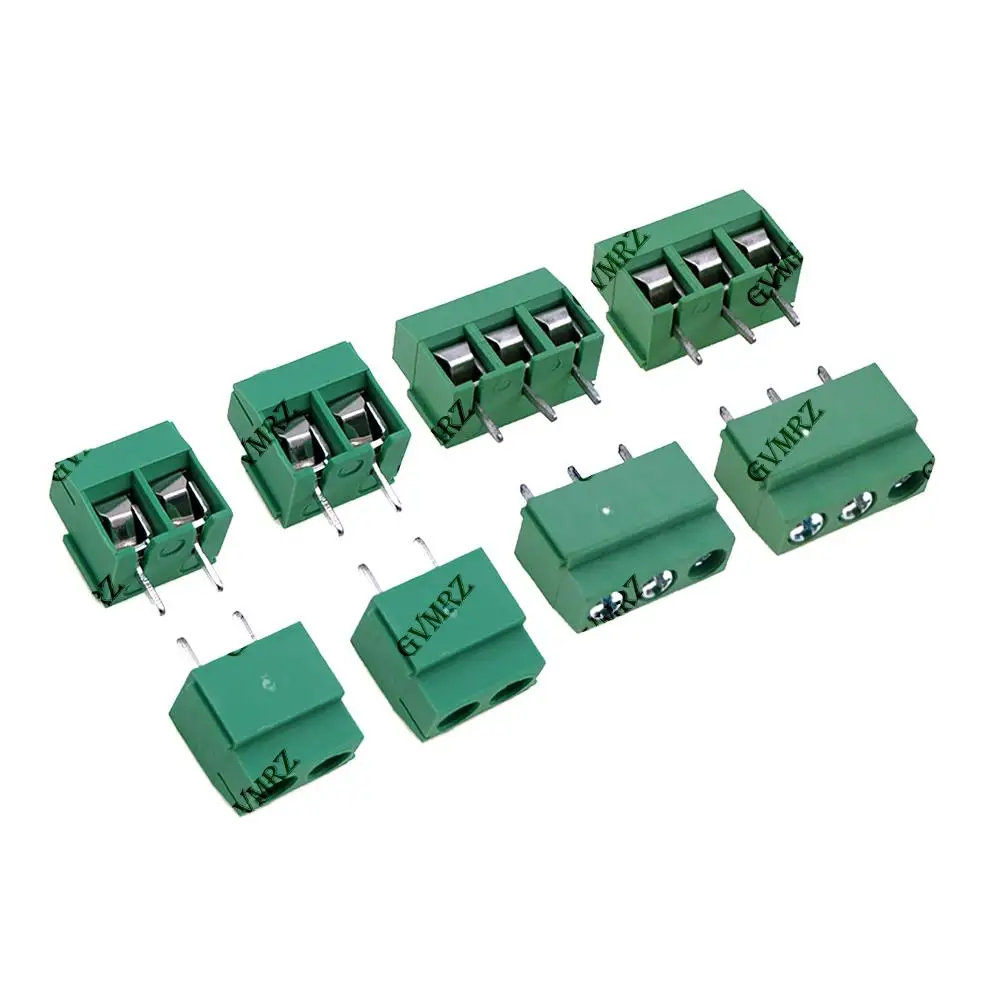 10PCS 2P 3P KF126 5.0mm Pitch 2p/3p Straight Pin Pcb Screw Terminal Block Connector 2pin 3pin KF-120 KF126-2p 2p/3p