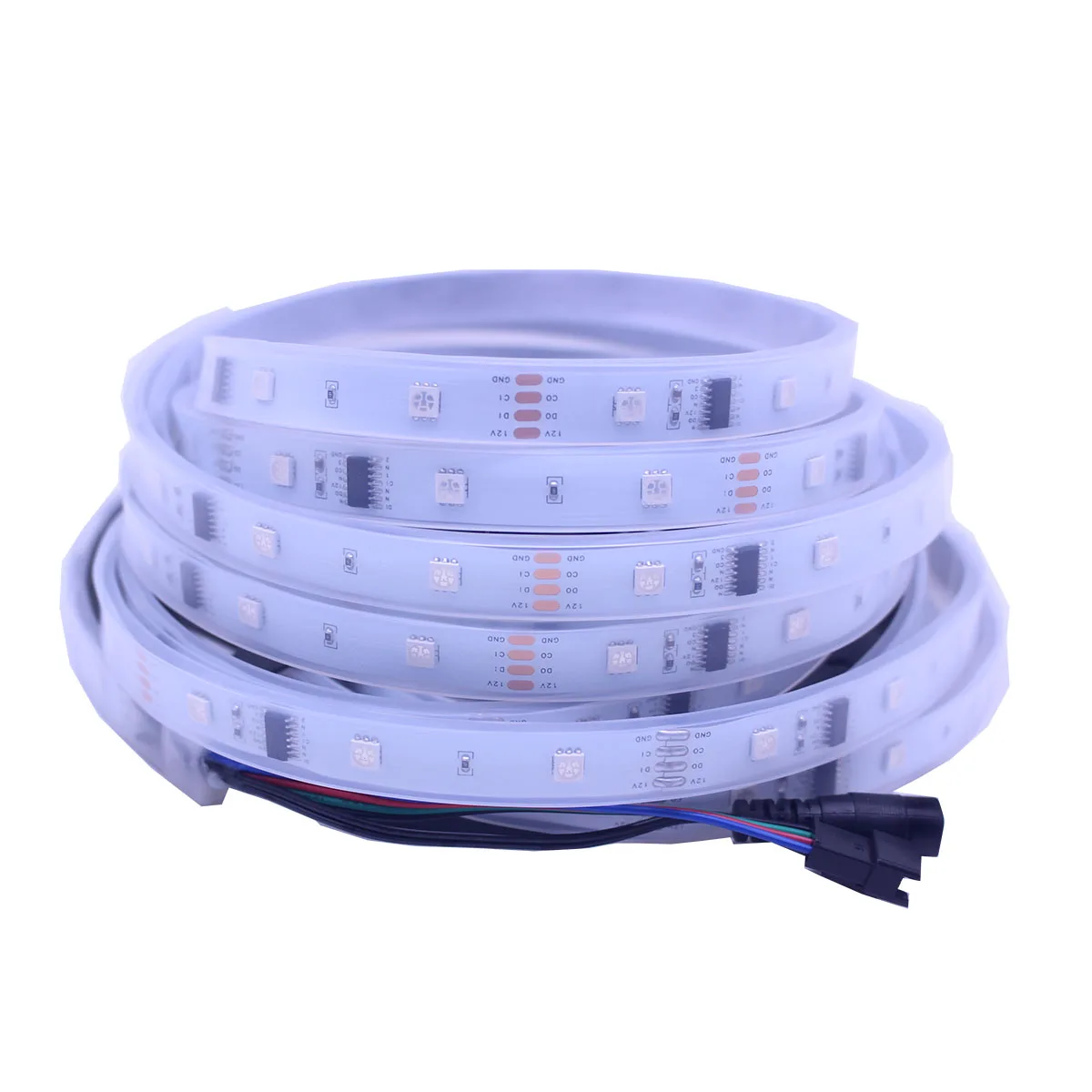 

5050 magic dream color changing digital led strip light 150leds individually addressable 6803 IC DC12V sleeving waterproof IP67