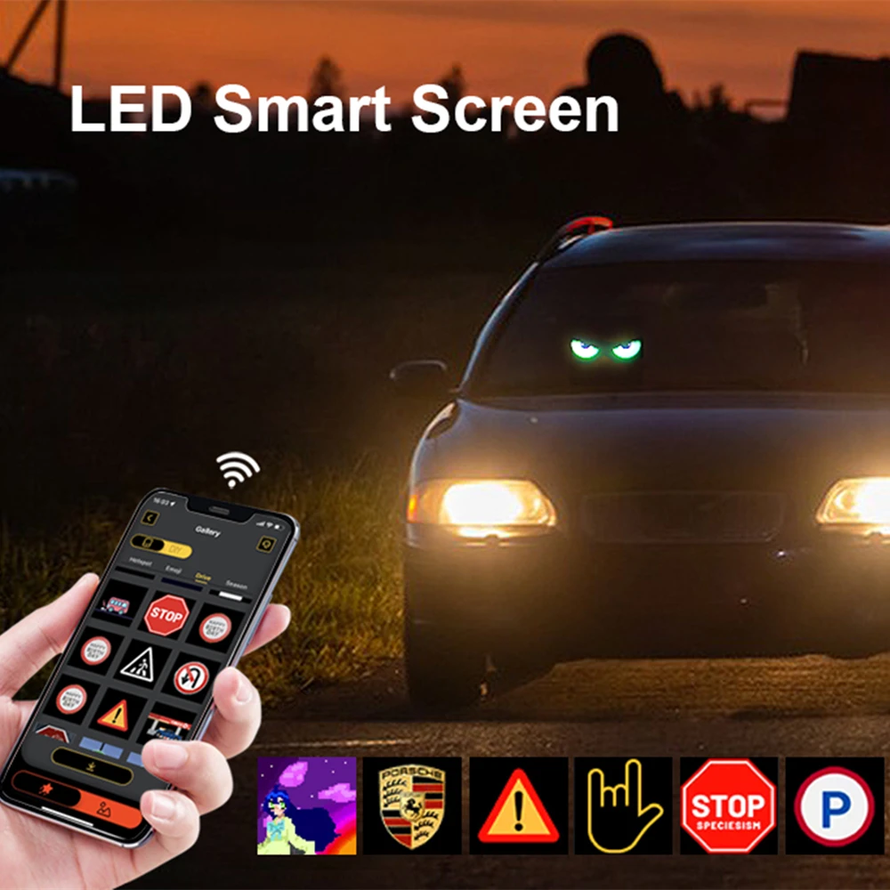 Smart Matrix Pixel Screen Advertising Display USB 5V Car Light Sign Nightlamp APP Control RGB DIY Gaming Room Bar Wall Art Decor