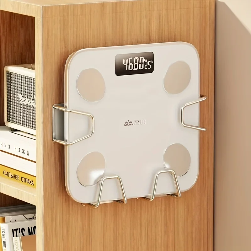 Intelligentes Aufbewahrungsregal für Gewichtswaagen ohne Stanzen von Löchern an der Wand, Edelstahlhaken, Schneidebrett und Topfdeckel-Sortierregal