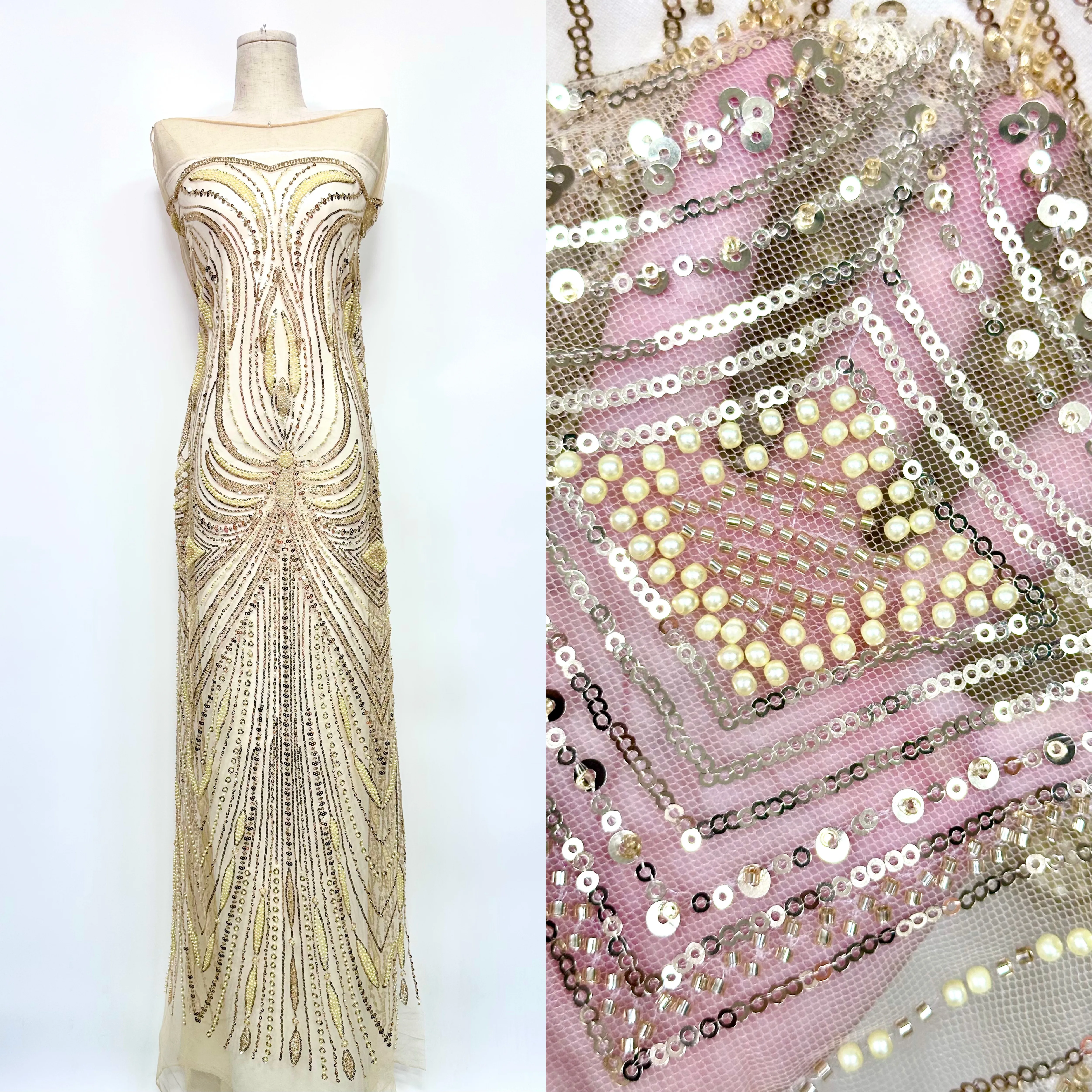 

2026 тяжелая европейская французская сетчатая кружевная ткань, классический нигерийский стиль, тюль с вышивкой, материал свадебного платья