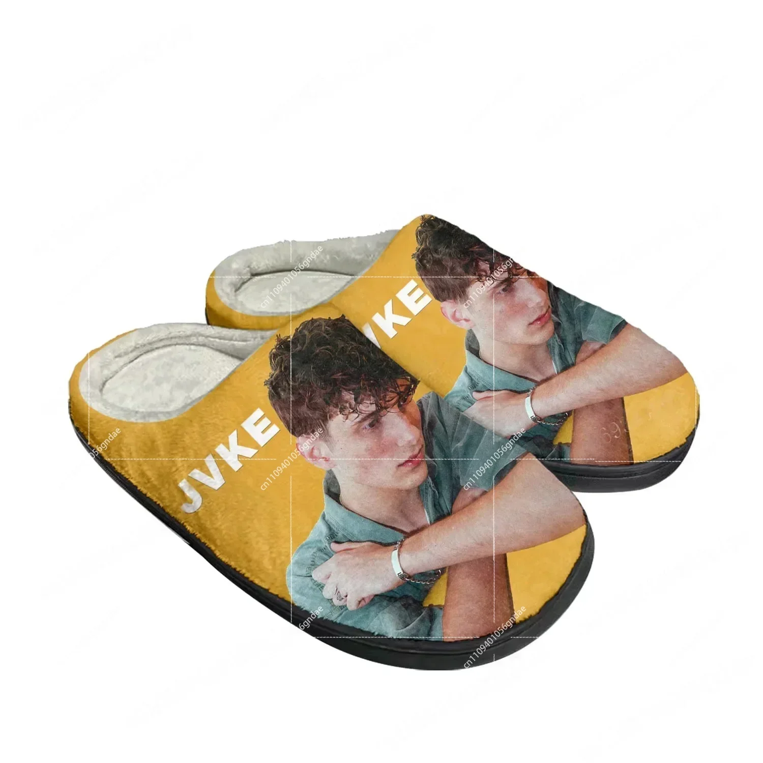 

Популярные домашние тапочки JVKE из хлопка с индивидуальным дизайном для мужчин и женщин, плюшевые, для спальни, повседневные, теплые, термо-тапочки