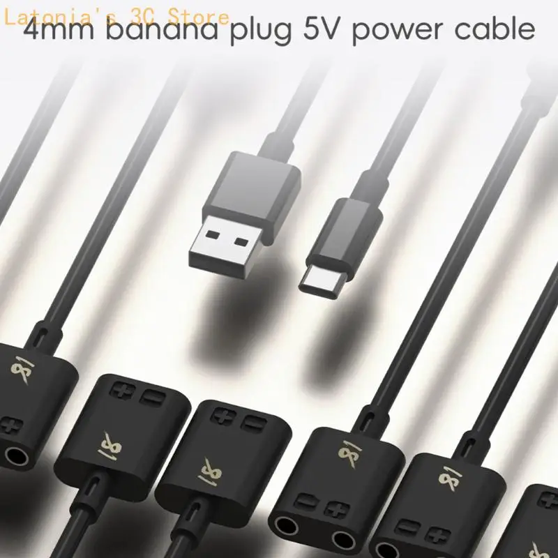 5V Power Connection Wire 4mm Banana Port Type C USB Input For Mobile Device Repair Work Power Supply Cord Cable X3UB