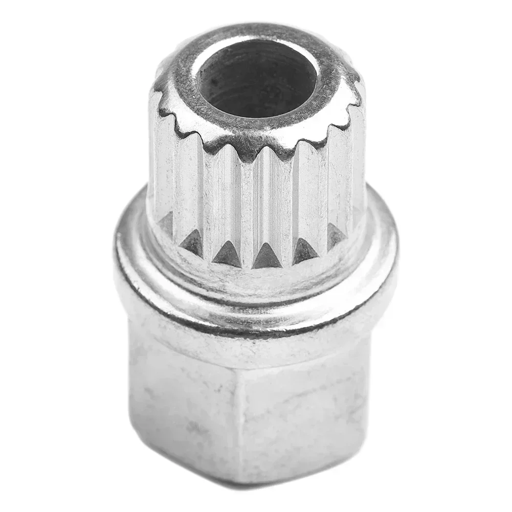 1PCS For BMW Anti-theft Lug Nut Wheel Lock 1pc 20x28mm 33/17PT Maximum 120Nm Removal Tool Silver Tone Car Accessories