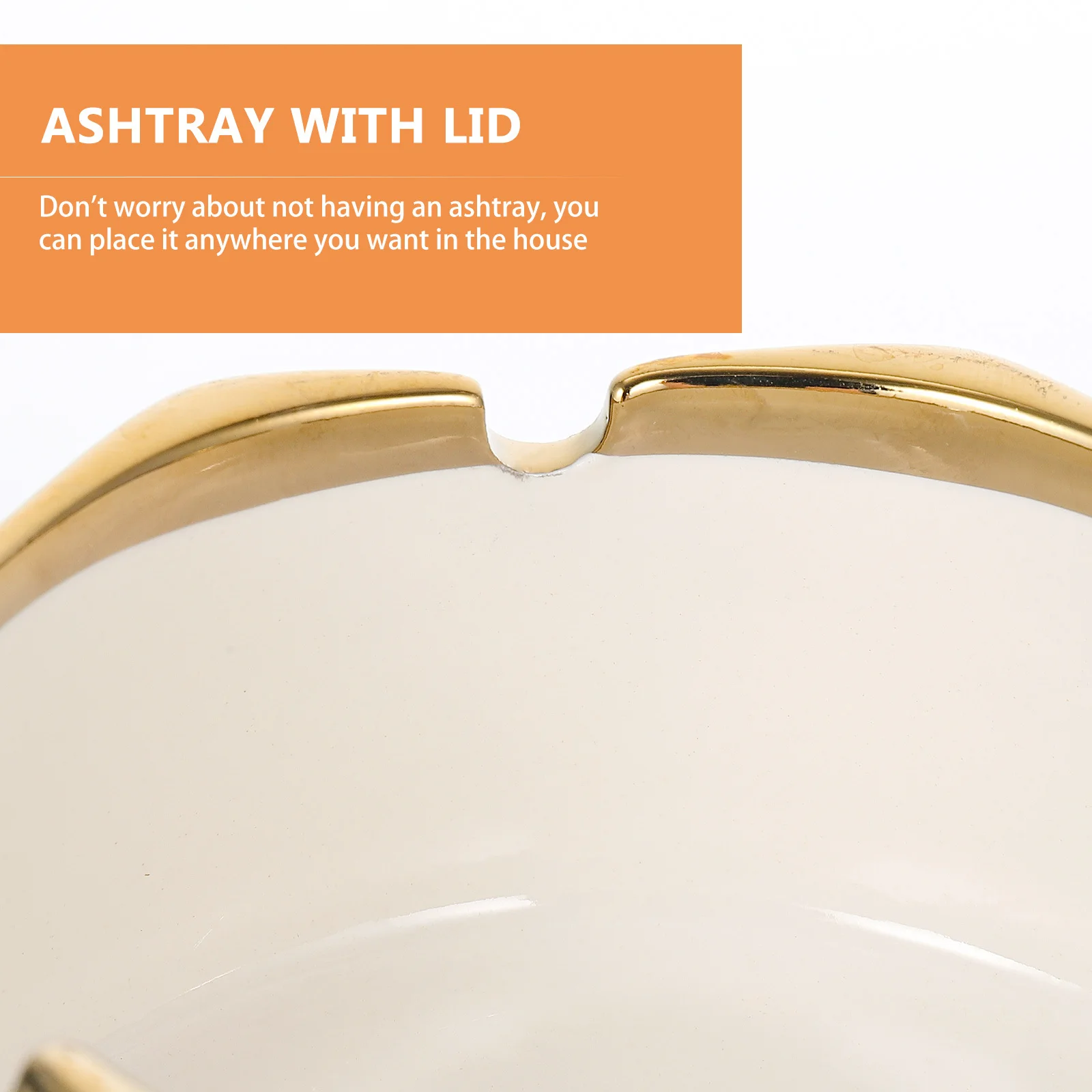 

1pc Ashtray With Lid Large Capacity Washable Cigarette Ash Tray For Home Hotel Living Room Decor Ceramic Ashtray Home