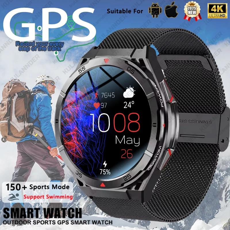 

For XIAOM Smart Watch GPS Positioning Men Outdoor Sport Bluetooth Calling AI Voice Health Monitoring Fitness Tracker Smartwatch