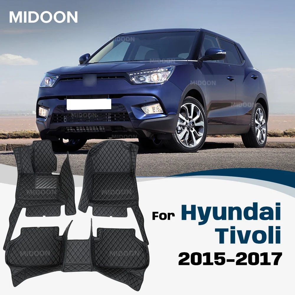 For Hyundai Tivoli 2015-2017 2015-2017 Car Floor Mat Trunk Mat Waterproof Foot Pads Cargo Liner Auto Interior Accessories