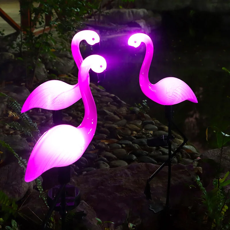 Solar Waterproof Flamingo Lawn Light, Garden Pile Landscape Lighting, Outdoor LED Light, Decorative Light