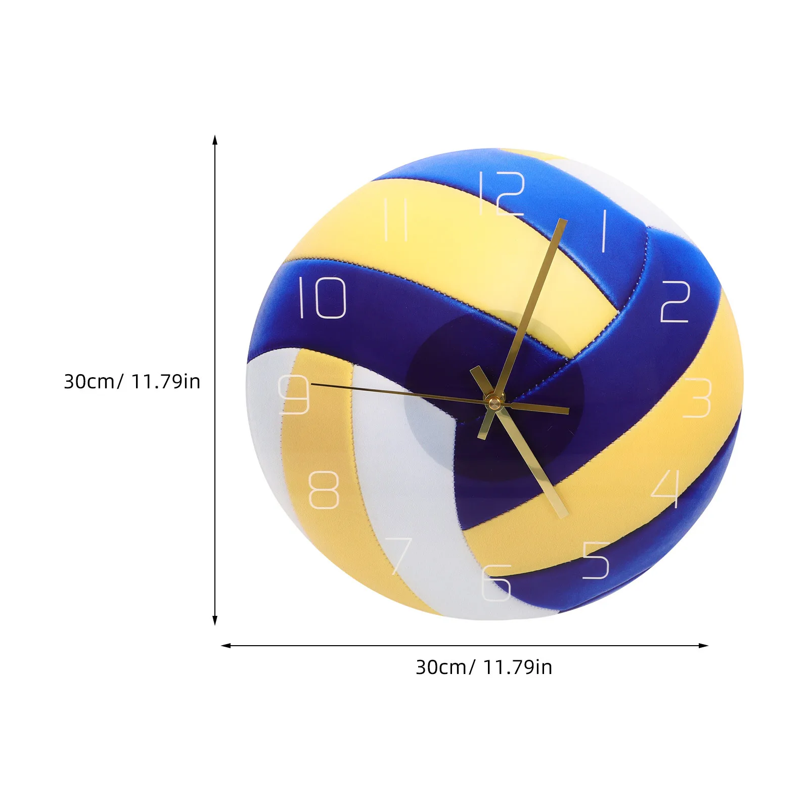 Volleyball Design Wall Clock Silent Mute Movement Large Arabic Numerals Acrylic Decor For Living Room Bedroom Study Office