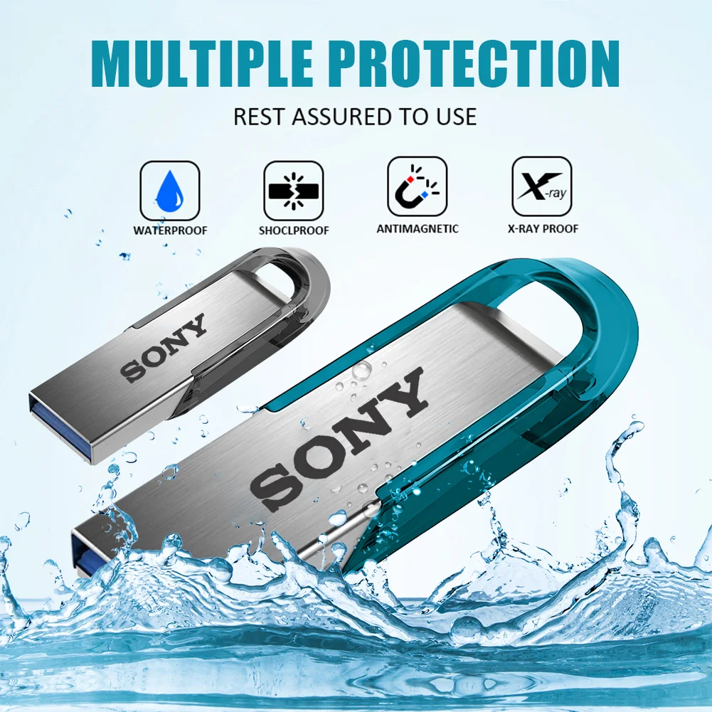 Sony usb 3.0 gen 1 unidade flash 2tb 1tb 512gb 256gb 128gb pendrive memória vara 150 mb/s criptografia de metal disco u