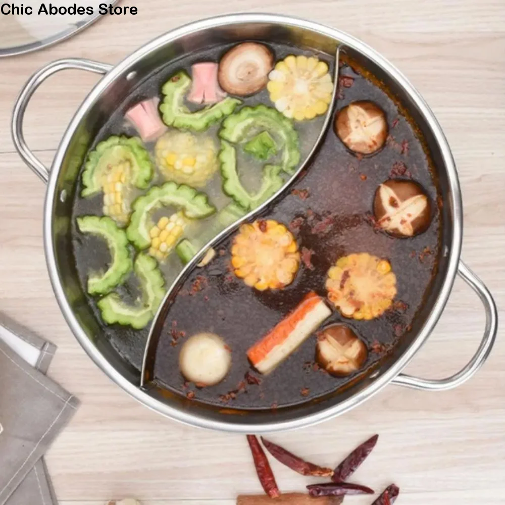 

Толстая кастрюля из нержавеющей стали, горячая кастрюля, утолщенная кастрюля без крышки, индукционная плита, кастрюля из нержавеющей стали, большая емкость