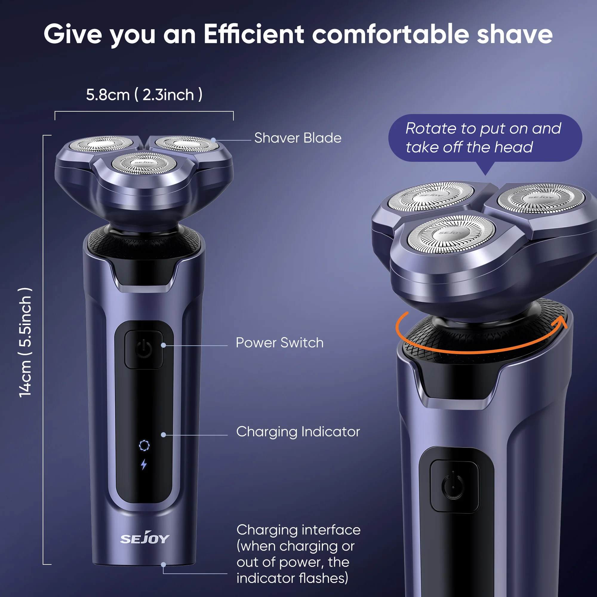 SEJOY Men's Grooming Kit Electric Beard Trimmer Cordless Razor Hair Clippers Rechargeable Nose Trimmer