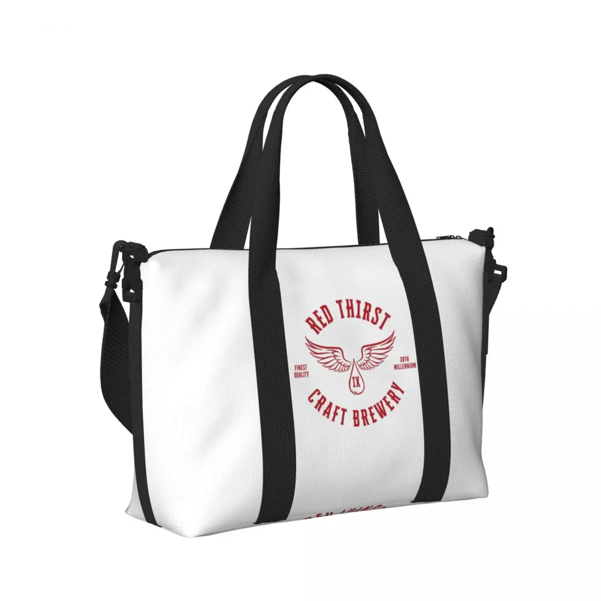 

Red Thirst Craft Brewery Пляжная дорожная сумка Большая вместительная сумка-тоут для спортзала Спортивная женская дорожная сумка для покупок