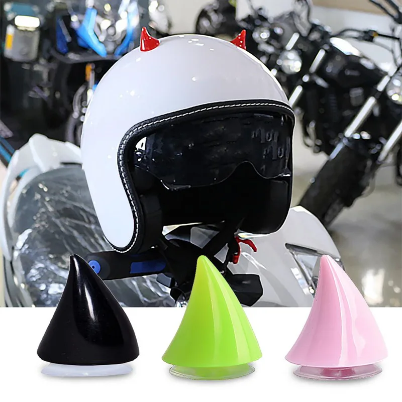 2Pcs Colorful Motorcycle Helmet Devil Horns Cat Ears Decor Universal Motorbike Bicycle Car Styling Decoration Helmet Stickers