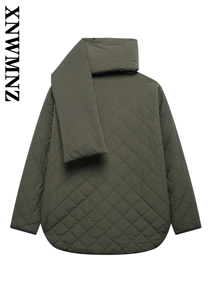 XNWMNZ Woman\'s 2024 New Autumn/Winter Fashion V-Collar Single-breasted Long Sleeve Jacket Top Female Casual Solid Color Coat
