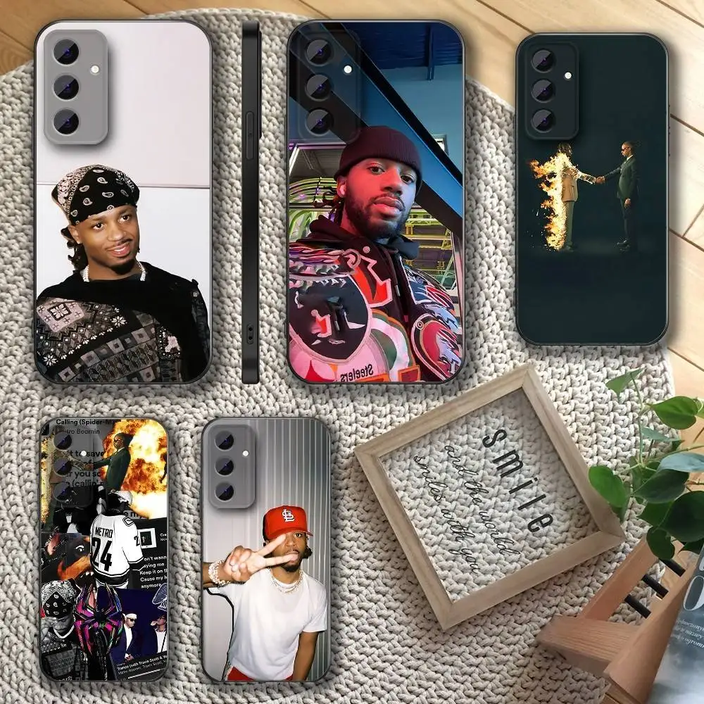 

M-Metro B-Boomin Phone Case For Samsung S 25,24,23,22,30,21,10,9,Ultra,Plus,Lite,FE,4,5 G Soft Black Case