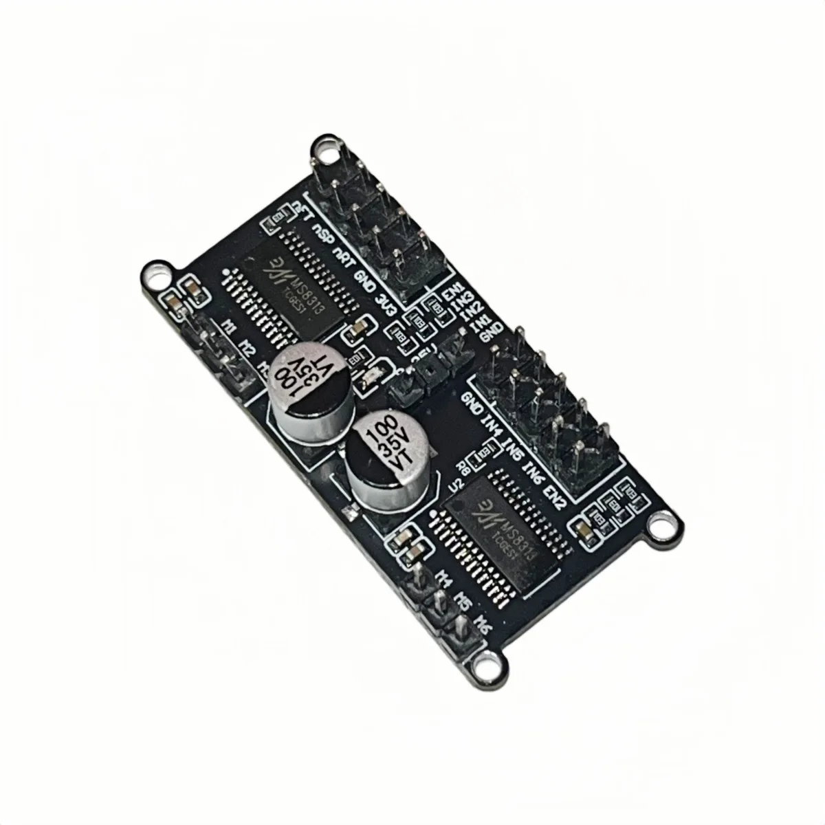 FOC Dual-Channel Motor Driver Board, Motor Controller, DC8-30V, BLDC, Compatible with DRV8313