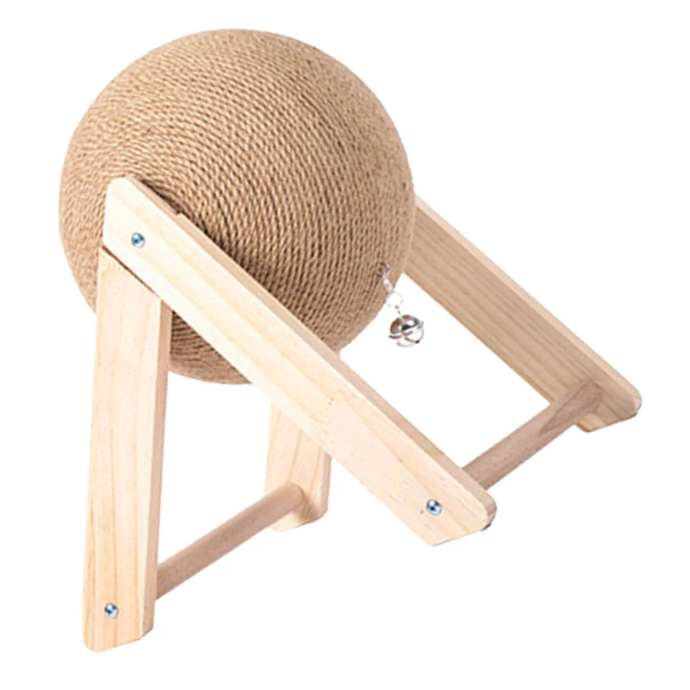 

Cat Scratching for Cats Grab Board Shelf Kitten Globe Sisal Teasing Wood Scratcher