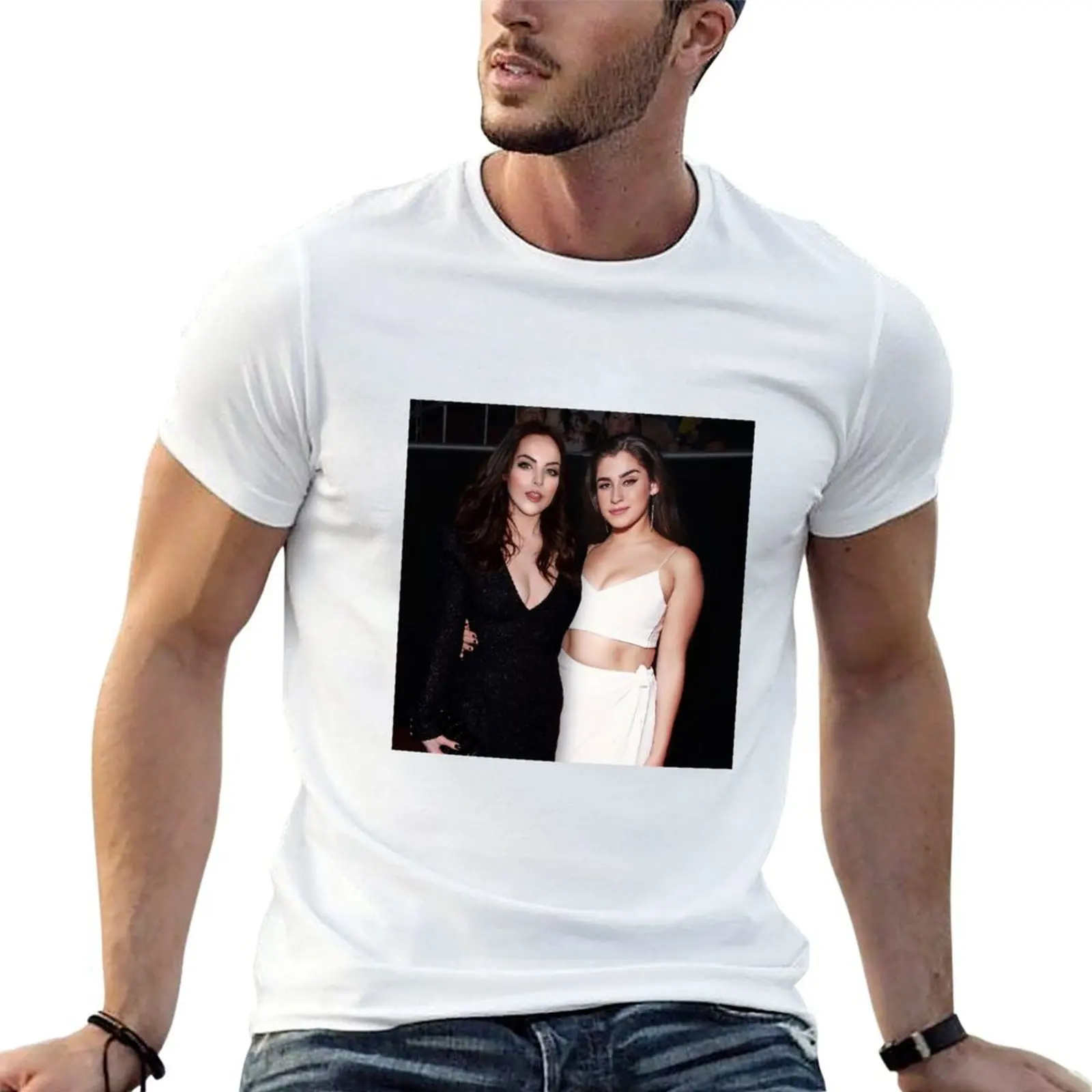 

Liz Gillies & Lauren Jauregui T-Shirt t shirts for man cotton man t shirt designer cotton t shirt man T-shirt