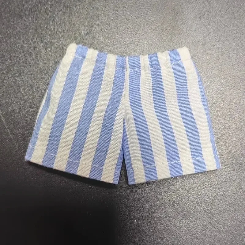 TYCTOYS Celana Panjang Biru Putih Kasual Bergaris Longgar Fashion Skala 1/12 untuk Aksesori Boneka Tubuh Hobi 6''