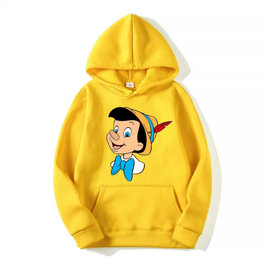 Pinocchio Women Hoodie Tops Spring Autumn 2024 New Fashion Men Pullover Cartoon Anime Couple Oversized Sweatshirt Clothes