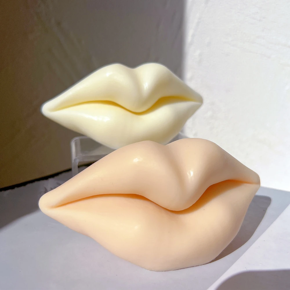 Lips Candles Silicone Mold Human Body Artistic Kiss Lip Mouth Silicone Candle Mold Facial Features Mouth Aroma Wax Mould