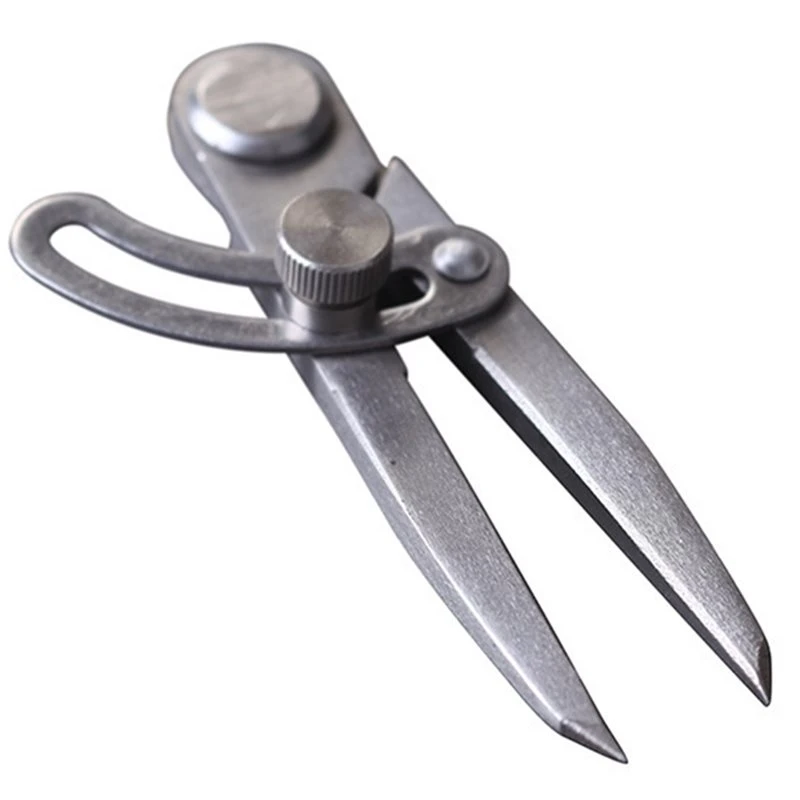 Spring Wing Divider, Adjustable Lockable Leather Craft Tool, Polished Stainless Steel Spacing Gauge
