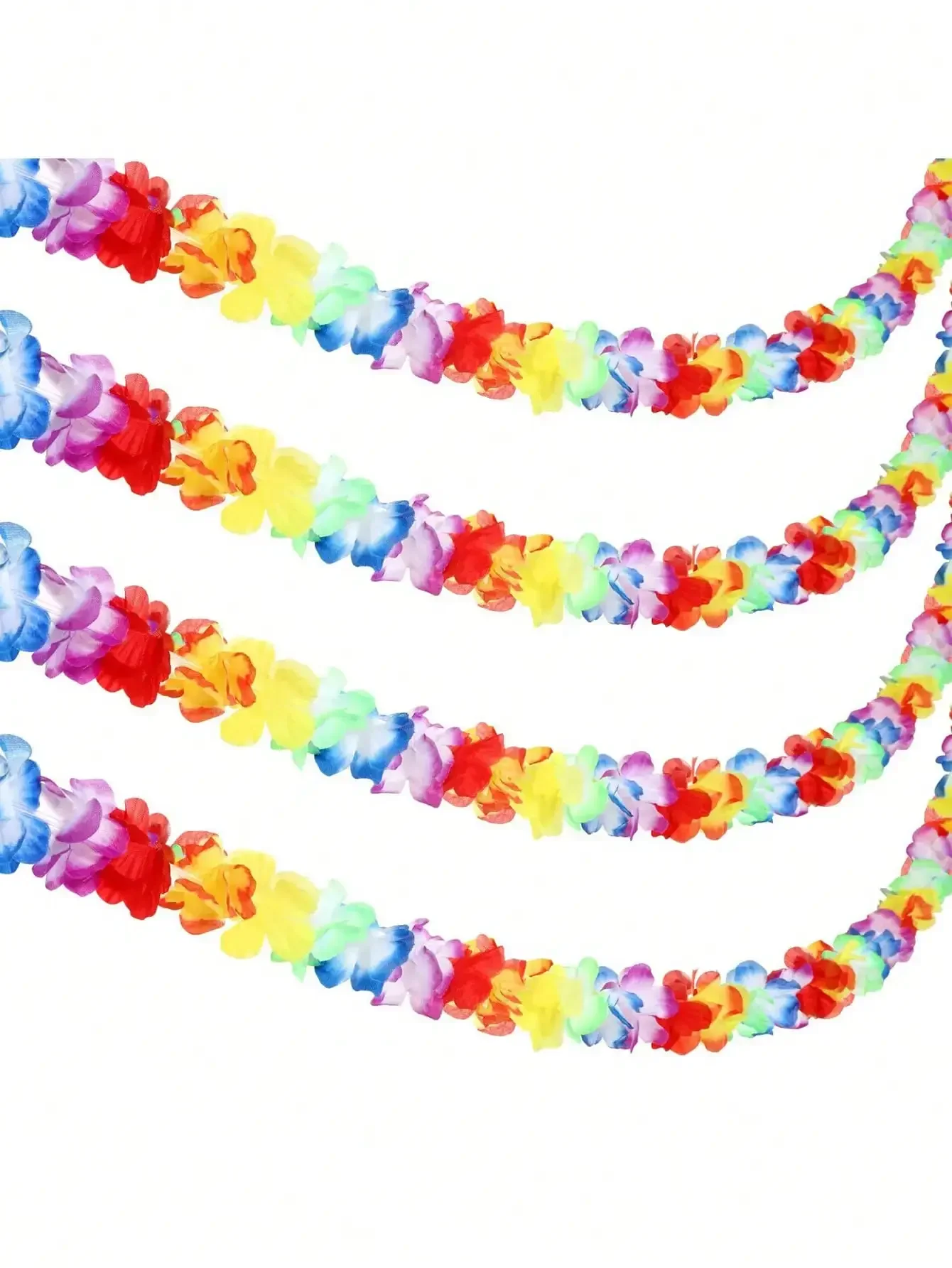 Plastic Flower Lei Garland/Hawaiian Floral Border/Luau Party Flower Garland/Hawaiian Party Garland/Luau Party Decoration