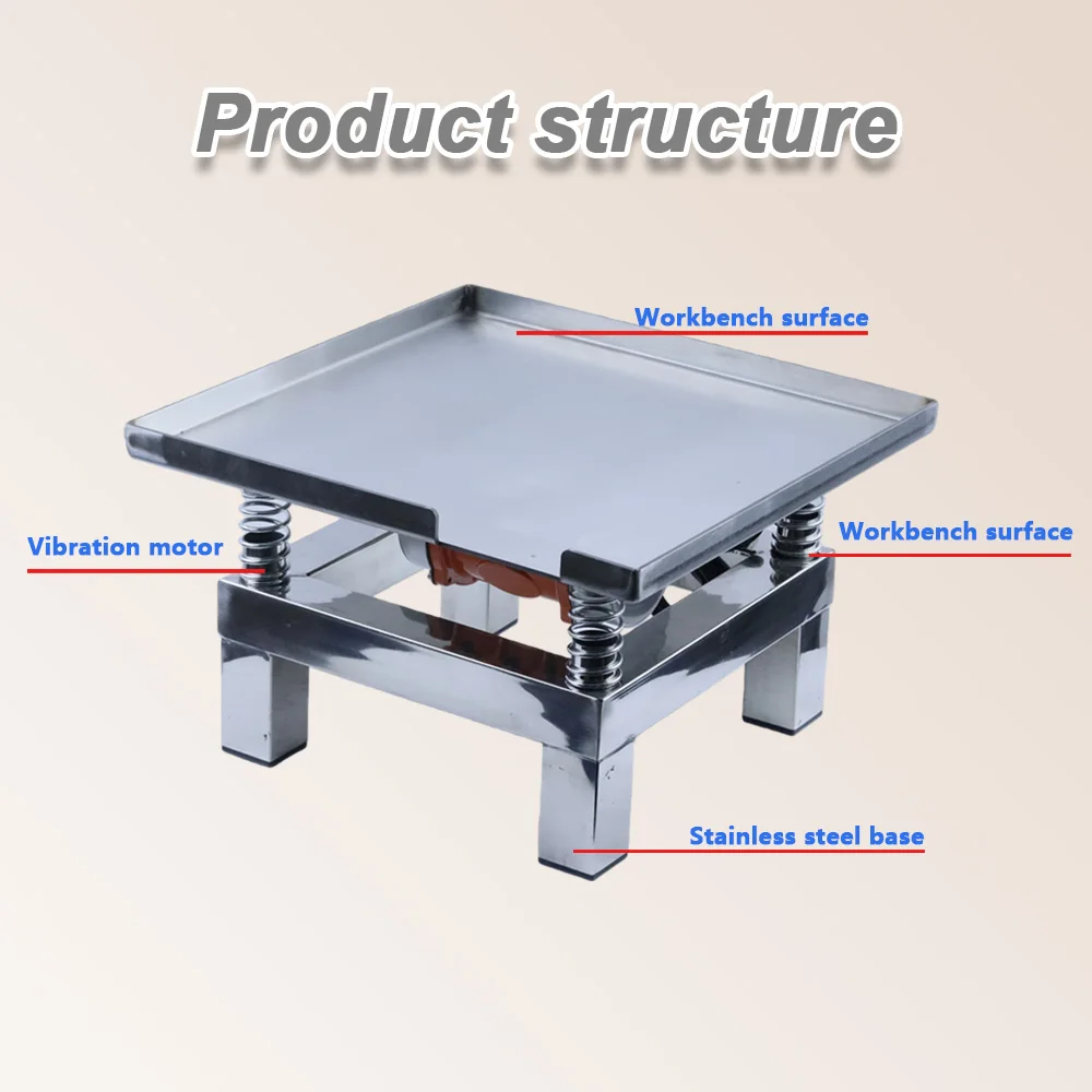 Small Concrete Vibrating Table, 35x35cm Stainless Steel Vibration Platform for Cement Mortar Test Block Casting