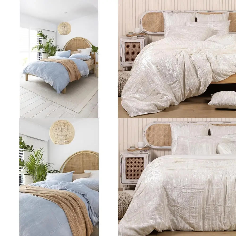 

Luxury Rayon Velvet Boho Duvet Cover Set Solid Color Twin Size Bedding Comforter Cover Pastel Blue